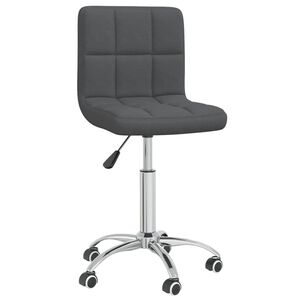 vidaXL Swivel Dining Chair Dark Grey Fabric
