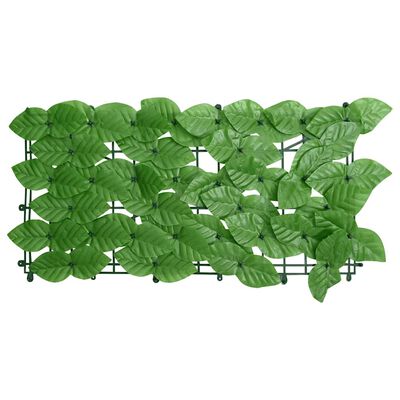 vidaXL Balcony Screen with Green Leaves 400x100 cm, green vidaXL Balcony Screen with Green Leaves 400x100 cm