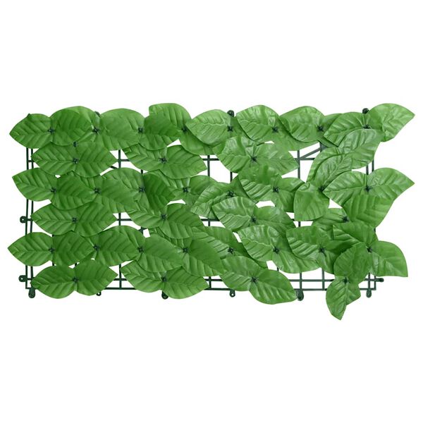 vidaXL Balcony Screen with Green Leaves 400x100 cm