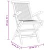 vidaXL Folding Garden Chairs 2 pcs Grey 56x61x89 cm Solid Wood Teak