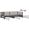 vidaXL Pull-out Day Bed without Mattress Grey 2x(90x200)cm