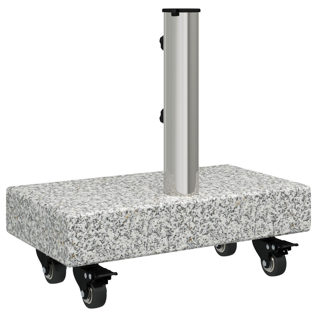 vidaXL Umbrella Base Light Grey 45x25x8.3 cm Granite