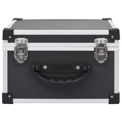 vidaXL CD Case for 40 CDs Aluminium ABS Black, black vidaXL CD Case for 40 CDs Aluminium ABS Black