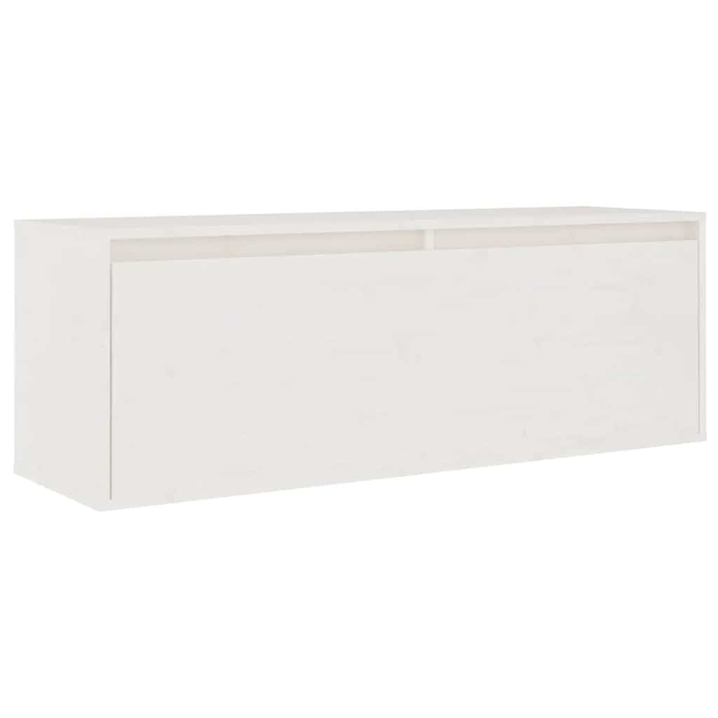 vidaXL TV Cabinets 3 pcs White Solid Wood Pine