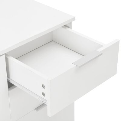 vidaXL Sideboard High Gloss White 107x35x80.5 cm, white vidaXL Sideboard High Gloss White 107x35x80.5 cm