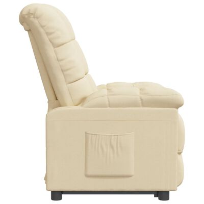 vidaXL Recliner Chair Cream Fabric, cream vidaXL Recliner Chair Cream Fabric