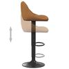 vidaXL Bar Stools 2 pcs Brown Velvet