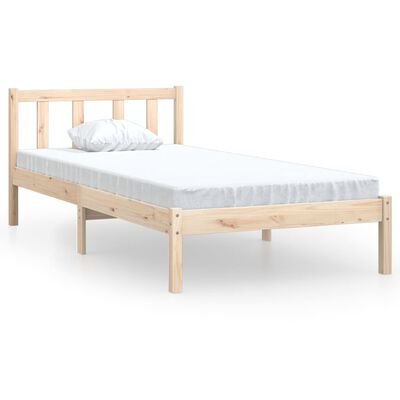 vidaXL Bed Frame without Mattress Solid Wood 90x200 cm