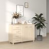 vidaXL Sideboard HAMAR Honey Brown 113x40x80 cm Solid Wood Pine