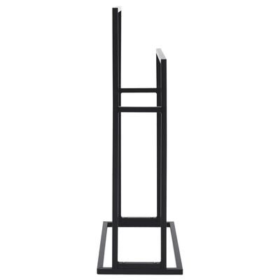 vidaXL Freestanding Towel Rack Black 48x24x78.5 cm Iron, black vidaXL Freestanding Towel Rack Black 48x24x78.5 cm Iron