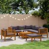 vidaXL 8 Piece Garden Lounge Set with Cushion Solid Acacia Wood