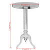 vidaXL Side Table Round Aluminium Silver