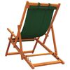 vidaXL Folding Beach Chairs 2 pcs Green Fabric