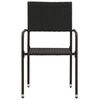 vidaXL 7 Piece Outdoor Dining Set Poly Rattan Black