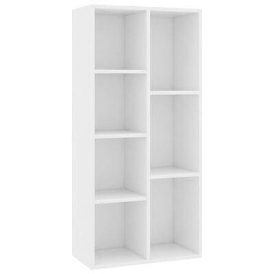 vidaXL Book Cabinet White 50x25x106 cm Engineered Wood, white vidaXL Book Cabinet White 50x25x106 cm Engineered Wood