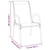 vidaXL Garden Chairs 6 pcs Steel and Textilene Black