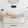 vidaXL Bathroom Countertop Light Brown 80x60x(2-6) cm Treated Solid Wood