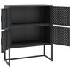 vidaXL Highboard Black 80x35x100 cm Steel
