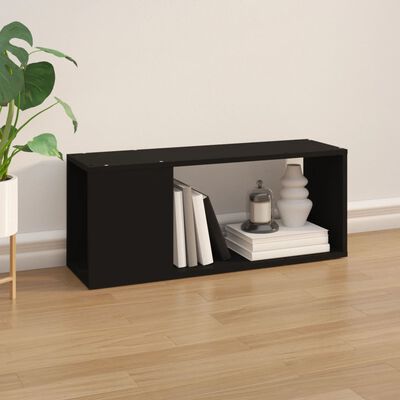 vidaXL TV Cabinet Black 80x24x32 cm Engineered Wood, black vidaXL TV Cabinet Black 80x24x32 cm Engineered Wood