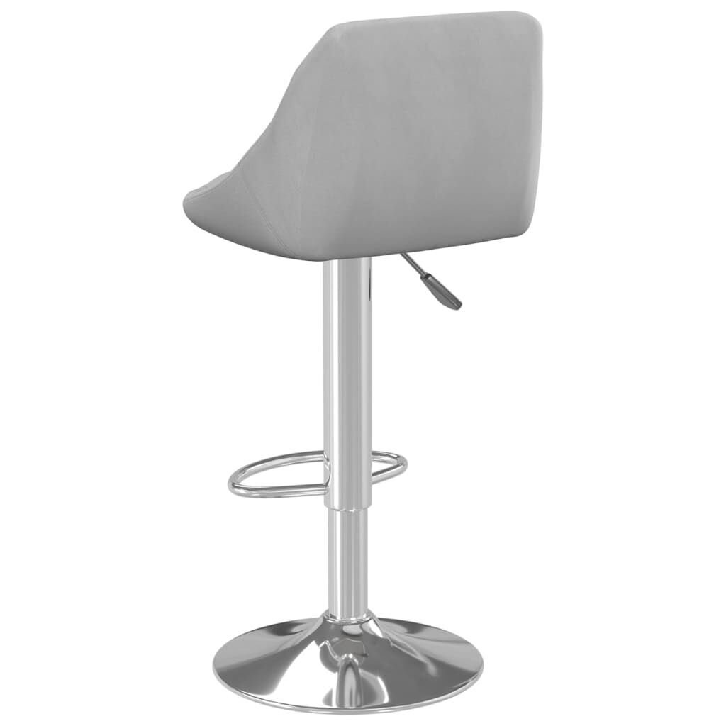 vidaXL Bar Stool 2 pcs Light Grey Velvet
