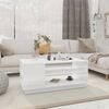 vidaXL Coffee Table High Gloss White 102x55x43 cm Engineered Wood