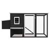 vidaXL Outdoor Chicken Cage Hen House with 1 Egg Cage Grey Wood