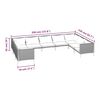 vidaXL 9 Piece Garden Lounge Set with Cushions Poly Rattan Dark Grey