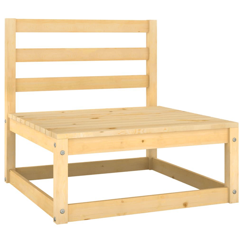 vidaXL 3 Piece Garden Lounge Set with Cushions Solid Pinewood