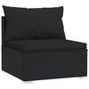 vidaXL 9 Piece Garden Lounge Set with Cushions Poly Rattan Black