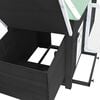 vidaXL Chicken Coop with Nest Box Grey 190x72x102 cm Solid Firwood