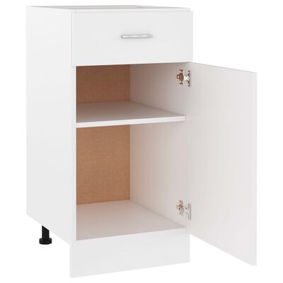 vidaXL Drawer Bottom Cabinet Lyon White 40x46x81.5 cm Engineered Wood, white vidaXL Drawer Bottom Cabinet Lyon White 40x46x81.5 cm Engineered Wood