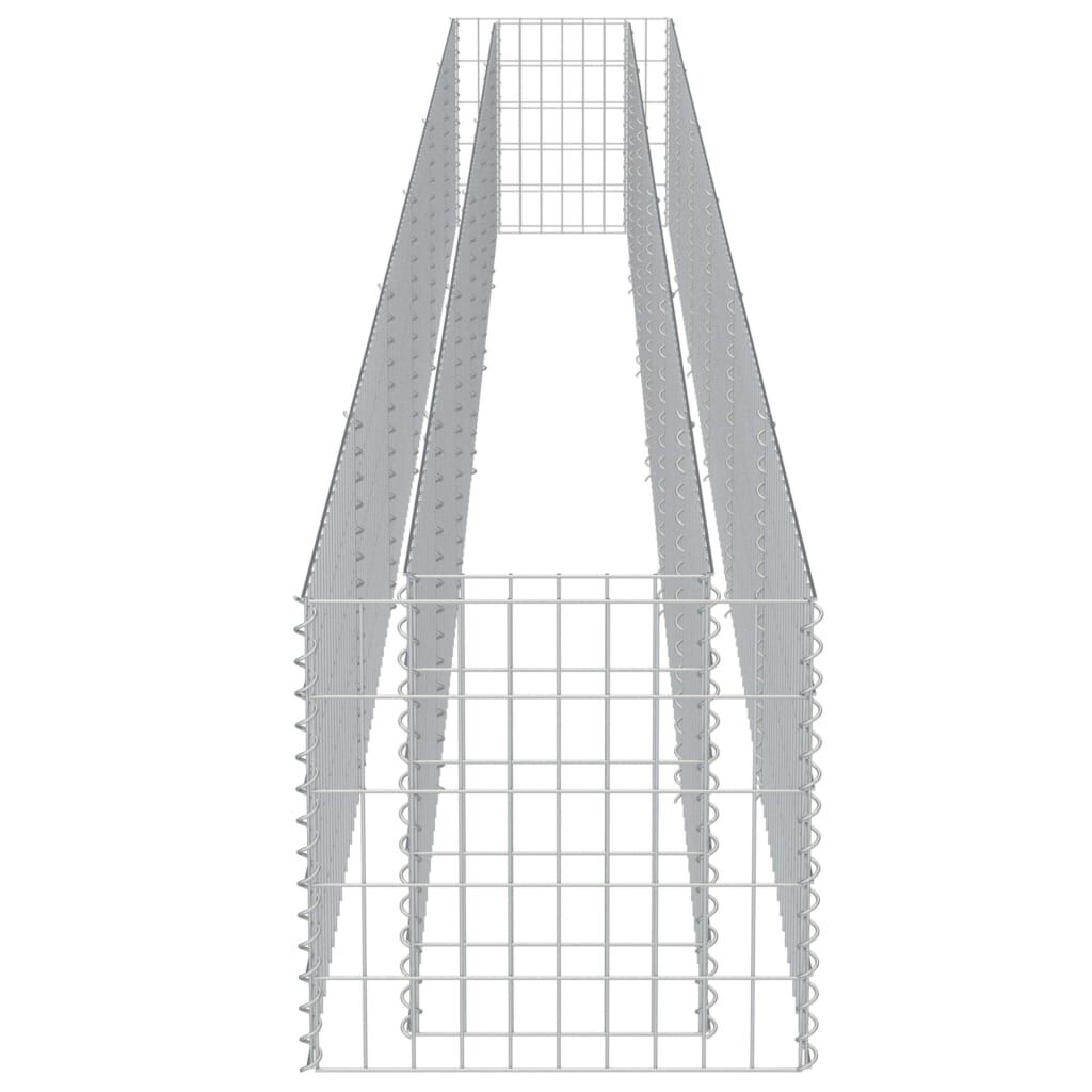 vidaXL Gabion Raised Bed Galvanised Steel 540x50x50 cm