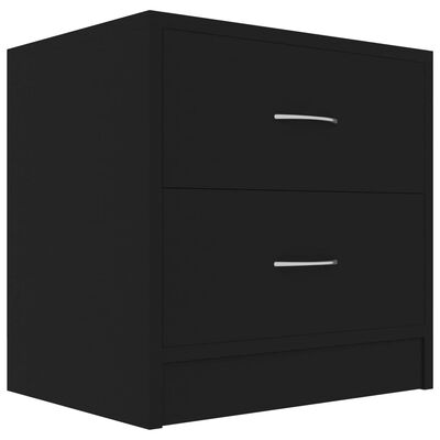 vidaXL Bedside Cabinets 2 pcs Black 40x30x40 cm Engineered Wood, black vidaXL Bedside Cabinets 2 pcs Black 40x30x40 cm Engineered Wood