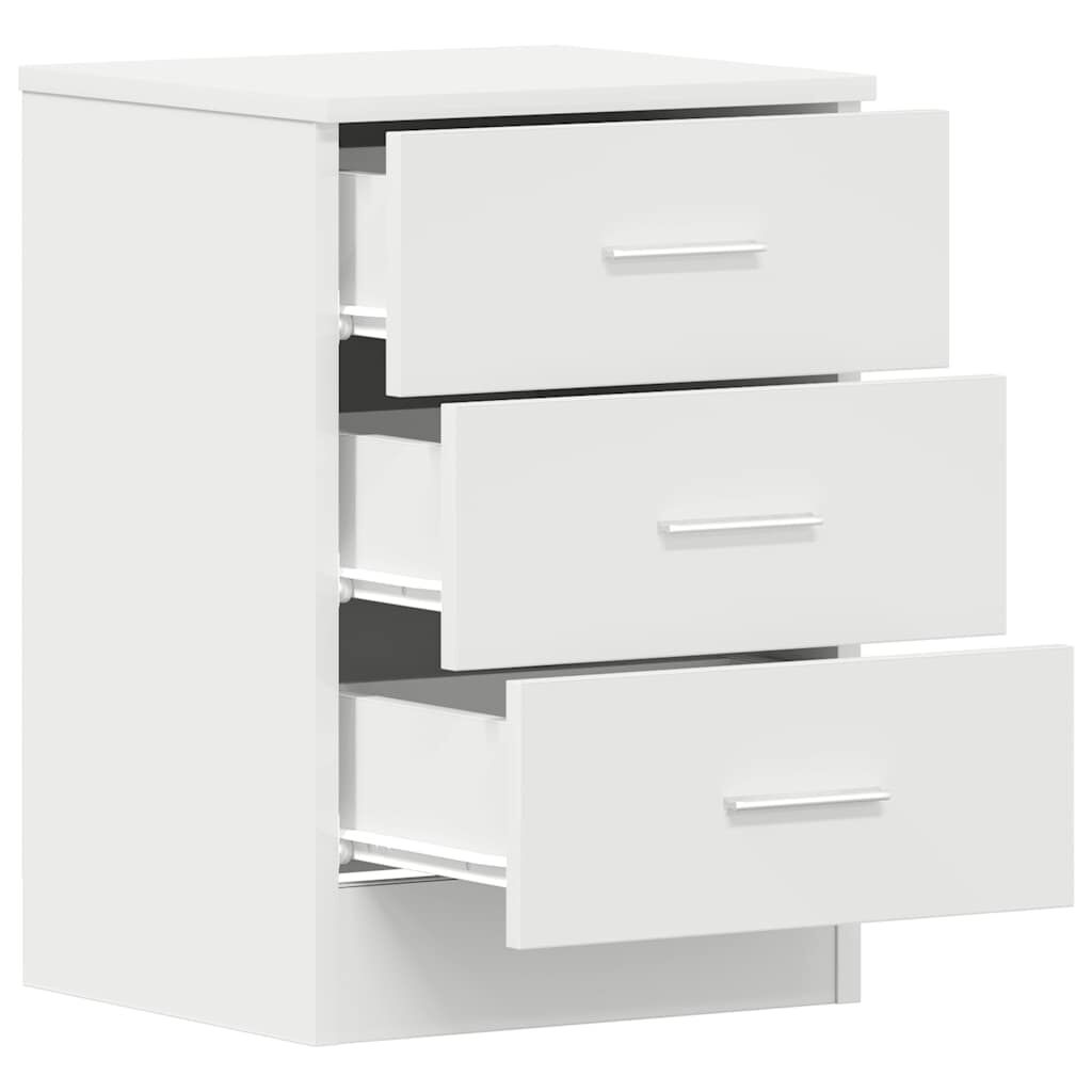 vidaXL Bedside Cabinet White 38x35x56 cm Engineered Wood