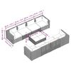 vidaXL 9 Piece Garden Lounge Set with Cushions Poly Rattan Grey