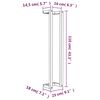 vidaXL Towel Rack 23x18x110 cm Solid Wood Pine