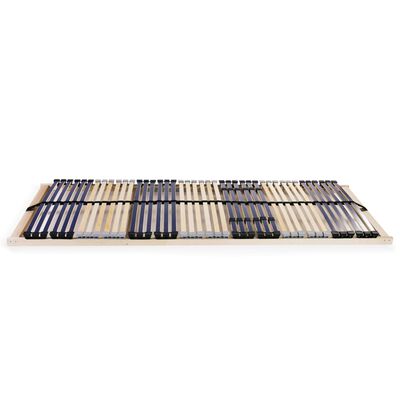 vidaXL Slatted Bed Base without Mattress with 42 Slats 7 Zones 90x200 cm