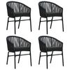 vidaXL 5 Piece Garden Dining Set Black