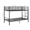 vidaXL Bunk Bed without Mattress Black Metal 90x200cm