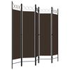 vidaXL 5-Panel Room Divider Brown 200x180 cm