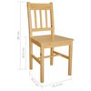 vidaXL Dining Chairs 6 pcs Pinewood