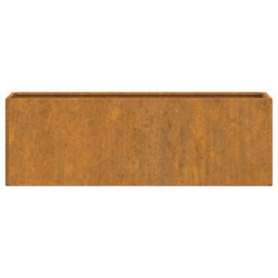 vidaXL Wall Planters 2 pcs Rusty Corten Steel 53x10x17 cm