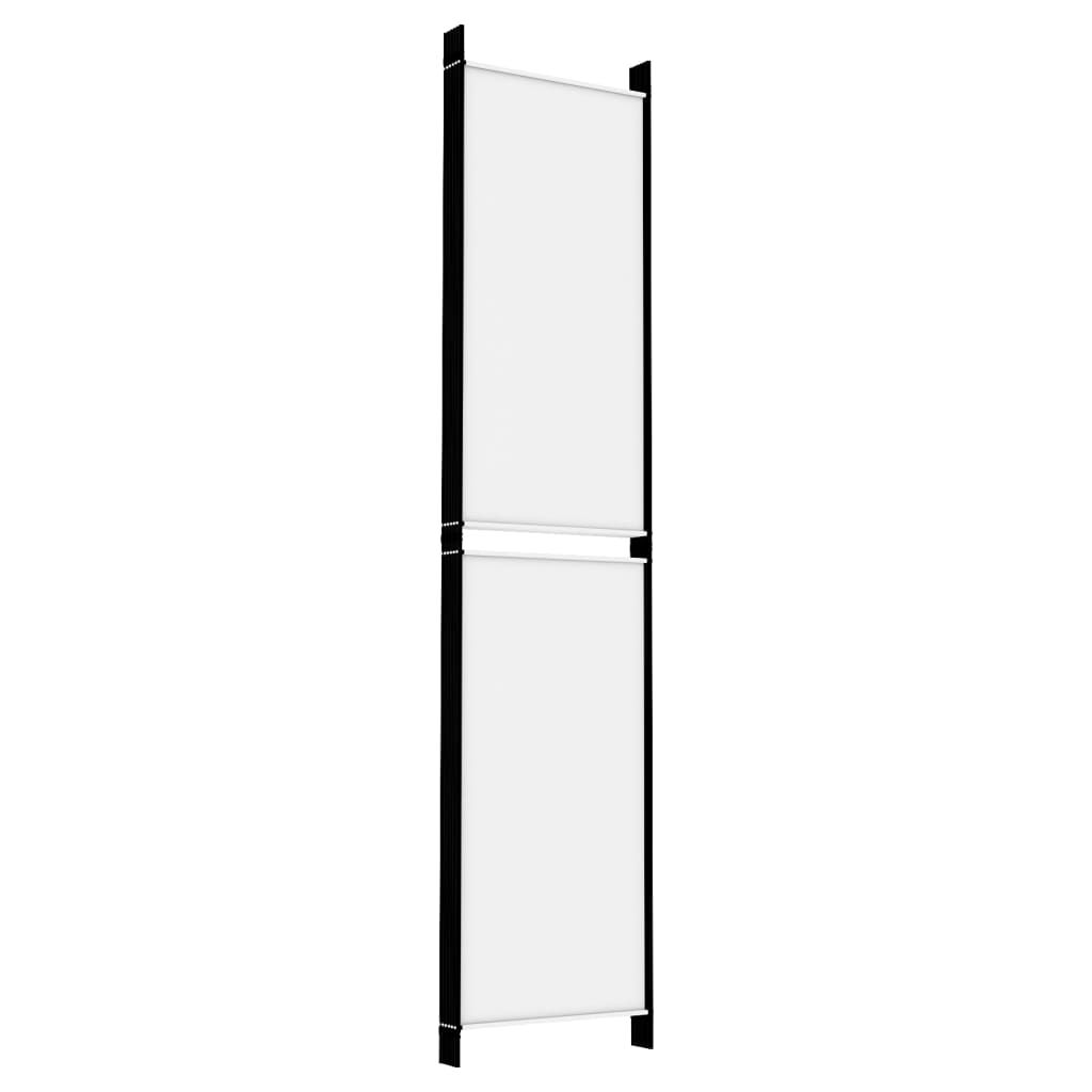 vidaXL 6-Panel Room Divider White 300x220 cm Fabric