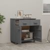 vidaXL Sideboard HAMAR Dark Grey 79x40x80 cm Solid Wood Pine