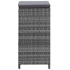 vidaXL 7 Piece Garden Bar Set with Cushions Poly Rattan Grey