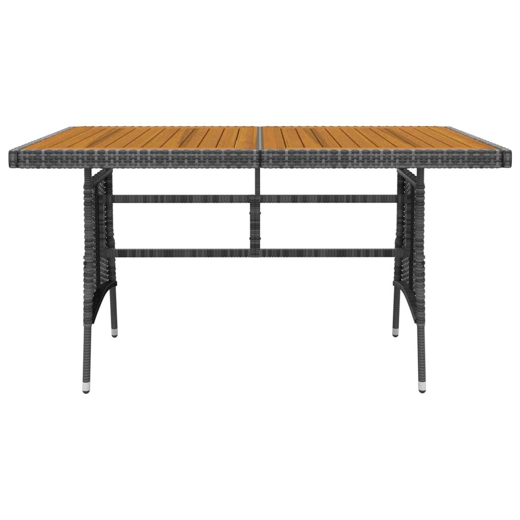 vidaXL 5 Piece Outdoor Dining Set Poly Rattan Grey