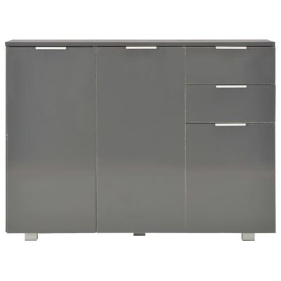 vidaXL Sideboard High Gloss Grey 107x35x80.5 cm, grey vidaXL Sideboard High Gloss Grey 107x35x80.5 cm