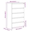 vidaXL Drawer Cabinet Concrete Grey 60x36x103 cm Engineered Wood