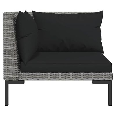 vidaXL Garden Sofas 2pcs with Cushions Half Round Poly Rattan,  vidaXL Garden Sofas 2pcs with Cushions Half Round Poly Rattan