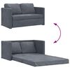 vidaXL Floor Sofa Bed 2-in-1 Dark Grey 122x204x55 cm Velvet